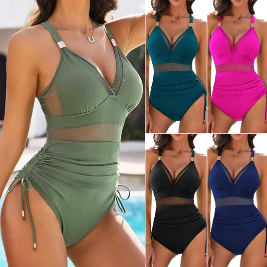 🏖️👙【Več barv】🌴【40-90 kg】Potiskane enodelne kopalke