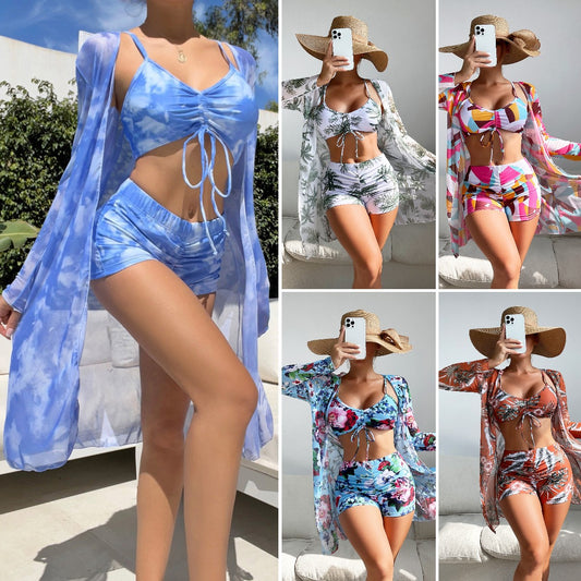 🏖️👙【S-XL】Komplet kopalk s potiskom za počitnice na plaži.